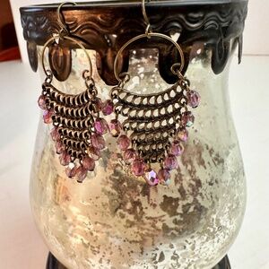 FREE PEOPLE Lavender Drop Earrings